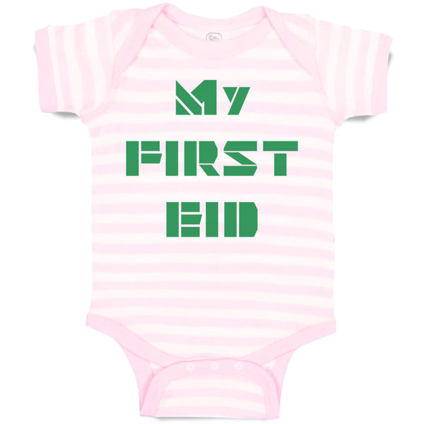 Baby Clothes My First Eid Arabic Arab Baby Bodysuits Boy & Girl Cotton