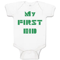 Baby Clothes My First Eid Arabic Arab Baby Bodysuits Boy & Girl Cotton