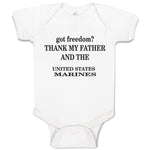 Baby Clothes Got Freedom Thank Father and Us Marines Baby Bodysuits Cotton