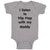 Baby Clothes I Listen to Hip Hop with My Daddy Dad Father's Day Funny Cotton