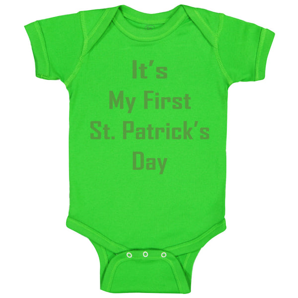 Baby Clothes It's My First St Patrick's Day St Patrick's Day Baby Bodysuits