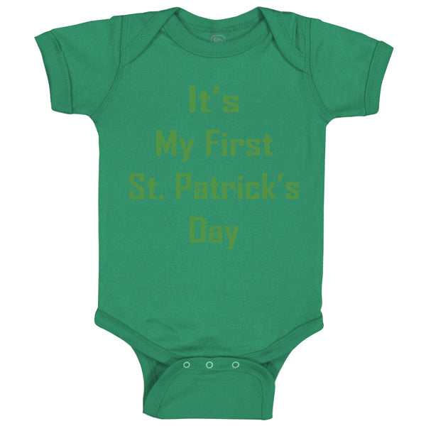 Baby Clothes It's My First St Patrick's Day St Patrick's Day Baby Bodysuits