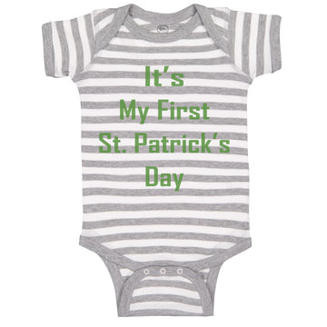 Baby Clothes It's My First St Patrick's Day St Patrick's Day Baby Bodysuits