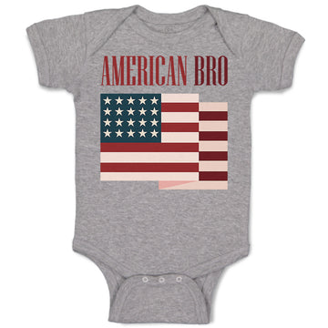 Baby Clothes American Bro 4Th of July Independence Brother Funny Baby Bodysuits