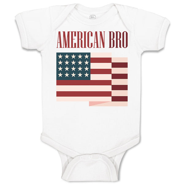 Baby Clothes American Bro 4Th of July Independence Brother Funny Baby Bodysuits