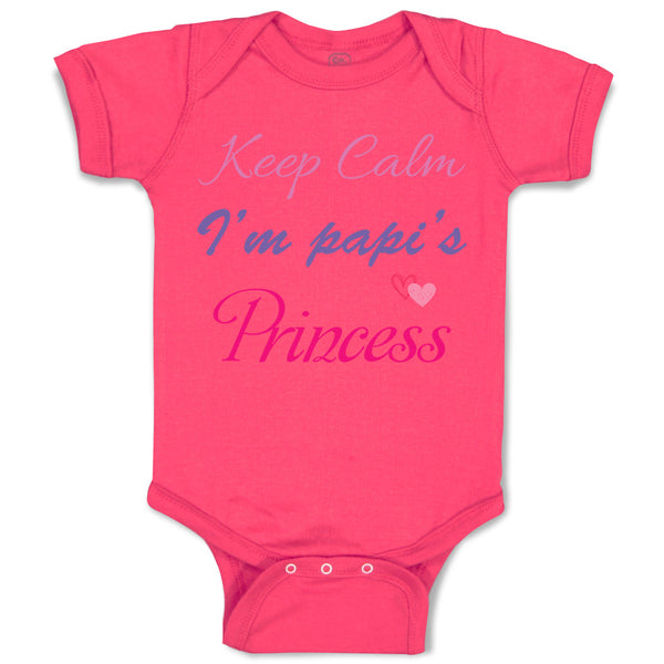Baby Clothes Keep Calm I'M Papi's Princess Baby Bodysuits Boy & Girl Cotton