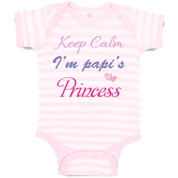 Baby Clothes Keep Calm I'M Papi's Princess Baby Bodysuits Boy & Girl Cotton