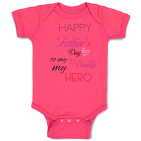 Baby Clothes Happy Father's Day Daddy Hero Military Baby Bodysuits Cotton