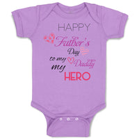 Baby Clothes Happy Father's Day Daddy Hero Military Baby Bodysuits Cotton