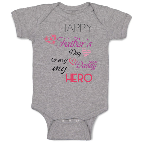 Baby Clothes Happy Father's Day Daddy Hero Military Baby Bodysuits Cotton