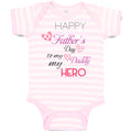 Baby Clothes Happy Father's Day Daddy Hero Military Baby Bodysuits Cotton