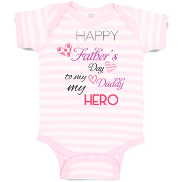 Baby Clothes Happy Father's Day Daddy Hero Military Baby Bodysuits Cotton