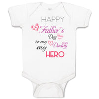 Baby Clothes Happy Father's Day Daddy Hero Military Baby Bodysuits Cotton