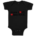 Baby Clothes More Love less Hates Rainbow Hearts Funny Humor Baby Bodysuits