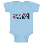 More Love less Hates Rainbow Hearts Funny Humor