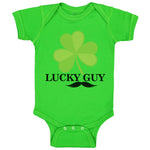 Baby Clothes Lucky Guy" Shamrock St Patrick's Irish Funny Humor Baby Bodysuits