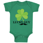Baby Clothes Lucky Guy" Shamrock St Patrick's Irish Funny Humor Baby Bodysuits