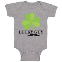 Baby Clothes Lucky Guy" Shamrock St Patrick's Irish Funny Humor Baby Bodysuits