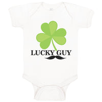 Baby Clothes Lucky Guy" Shamrock St Patrick's Irish Funny Humor Baby Bodysuits
