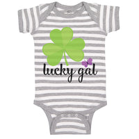 Baby Clothes Lucky Gal" Shamrock St Patrick's Irish Funny Humor Baby Bodysuits