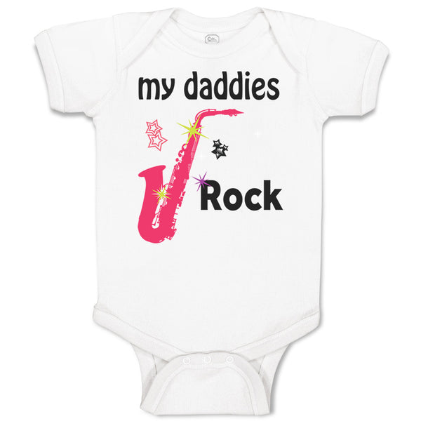 My Daddies Rock Rainbow Guitar Dad Father's Day