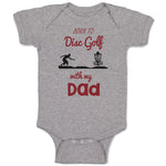 Baby Clothes Born to Disc Golf with My Dad Father's Day Baby Bodysuits Cotton