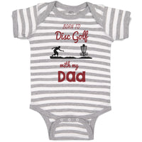 Baby Clothes Born to Disc Golf with My Dad Father's Day Baby Bodysuits Cotton