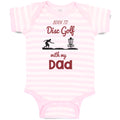 Baby Clothes Born to Disc Golf with My Dad Father's Day Baby Bodysuits Cotton