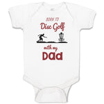 Baby Clothes Born to Disc Golf with My Dad Father's Day Baby Bodysuits Cotton