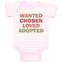 Baby Clothes Wanted Chosen Loved Adopted Funny Humor Baby Bodysuits Cotton