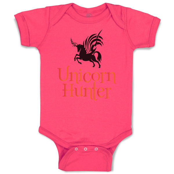 Baby Clothes Unicorn Hunter Style A Funny Humor Baby Bodysuits Boy & Girl Cotton