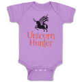 Baby Clothes Unicorn Hunter Style A Funny Humor Baby Bodysuits Boy & Girl Cotton
