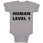 Baby Clothes Human Level 1 Gamer Geek Nerd Funny Humor Baby Bodysuits Cotton