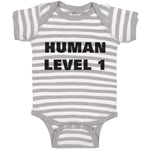 Baby Clothes Human Level 1 Gamer Geek Nerd Funny Humor Baby Bodysuits Cotton