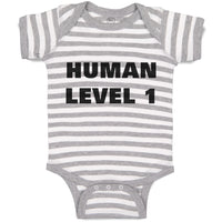 Baby Clothes Human Level 1 Gamer Geek Nerd Funny Humor Baby Bodysuits Cotton