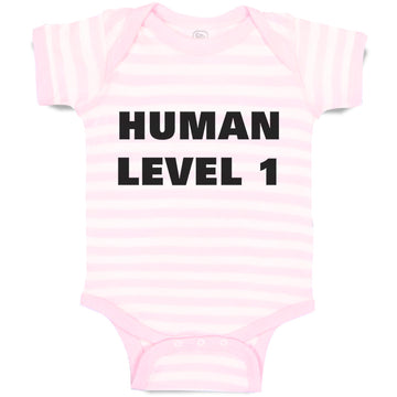 Baby Clothes Human Level 1 Gamer Geek Nerd Funny Humor Baby Bodysuits Cotton