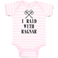 Baby Clothes I Raid with Ragnar Vikings Funny Humor Baby Bodysuits Cotton