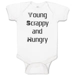 Baby Clothes Young Scrappy and Hungry Funny Humor Baby Bodysuits Cotton