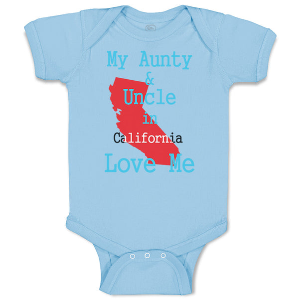 Baby Clothes My Aunt Uncle in California Love Me Baby Bodysuits Cotton