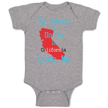 Baby Clothes My Aunt Uncle in California Love Me Baby Bodysuits Cotton