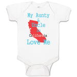 Baby Clothes My Aunt Uncle in California Love Me Baby Bodysuits Cotton