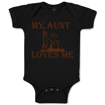 Baby Clothes My Aunt in Ny Loves Me Baby Bodysuits Boy & Girl Cotton