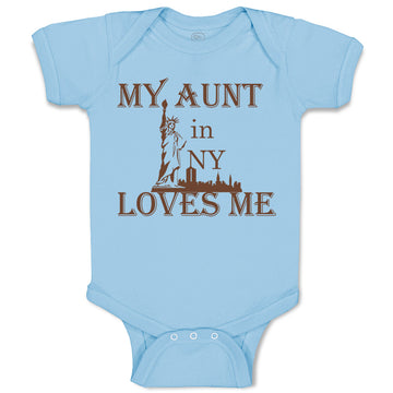 Baby Clothes My Aunt in Ny Loves Me Baby Bodysuits Boy & Girl Cotton