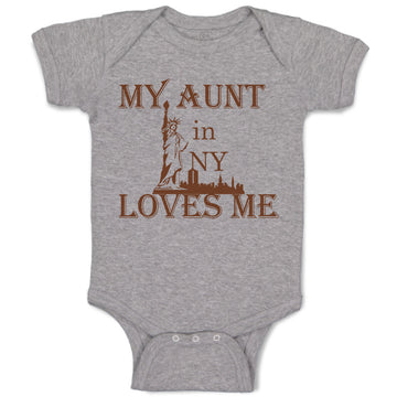 Baby Clothes My Aunt in Ny Loves Me Baby Bodysuits Boy & Girl Cotton