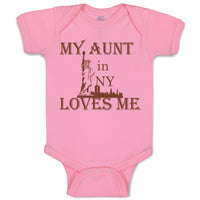 Baby Clothes My Aunt in Ny Loves Me Baby Bodysuits Boy & Girl Cotton
