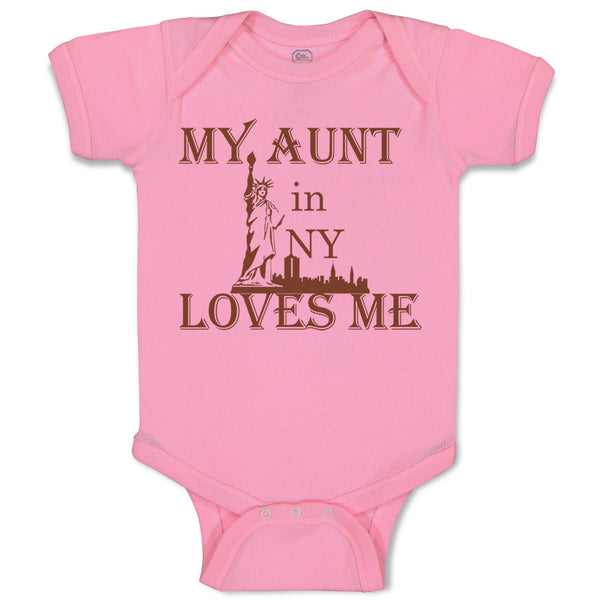 Baby Clothes My Aunt in Ny Loves Me Baby Bodysuits Boy & Girl Cotton