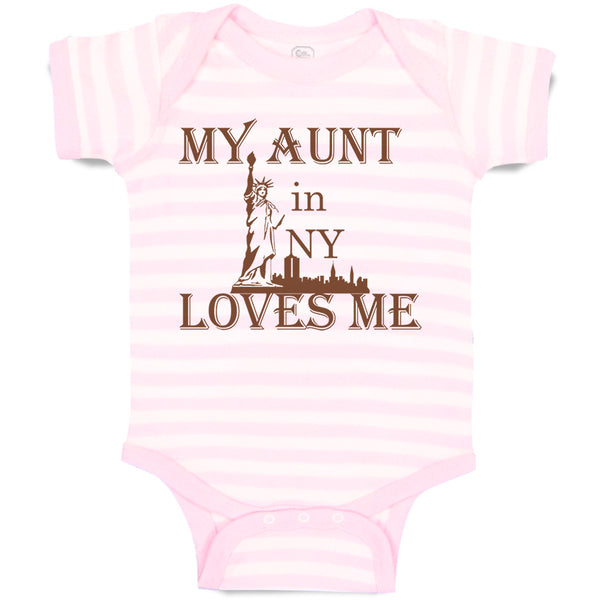 Baby Clothes My Aunt in Ny Loves Me Baby Bodysuits Boy & Girl Cotton