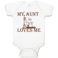 Baby Clothes My Aunt in Ny Loves Me Baby Bodysuits Boy & Girl Cotton