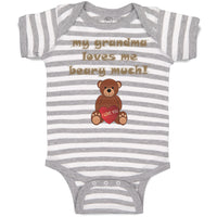Baby Clothes My Grandma Loves Me Beary Much! Grandmother Grandma Baby Bodysuits
