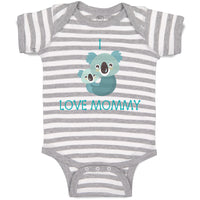 Baby Clothes I Love Mommy Cute Mom Mothers Day Baby Bodysuits Boy & Girl Cotton